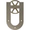 Ekena Millwork Premium Wagon Wheel Horseshoe Roller Hanger w/ Bolts for Barn Door for 2 1/4" Doors, White Bronze GB60015R2WWZ - alternate 1